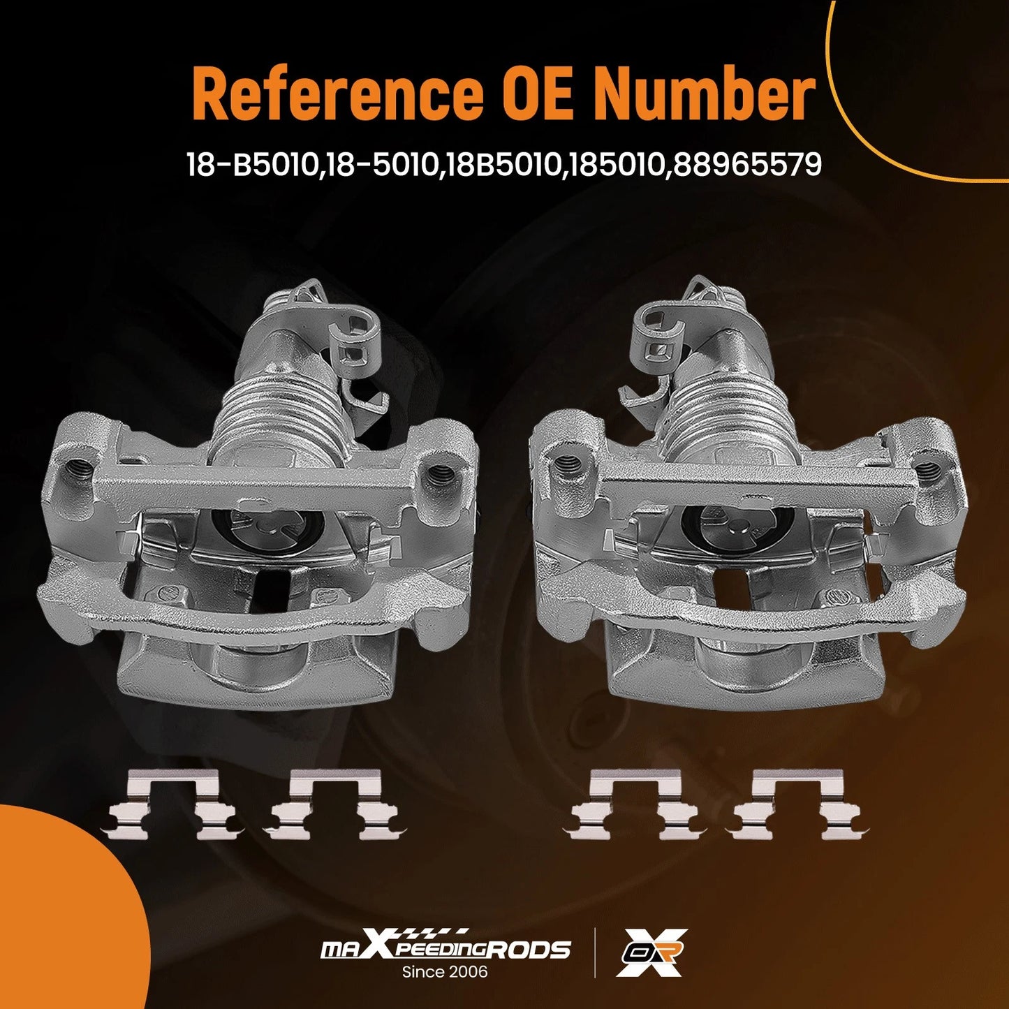 2x Rear Brake Caliper w/Bracket for Buick LaCrosse 2008–2009 3.6L 3.8L