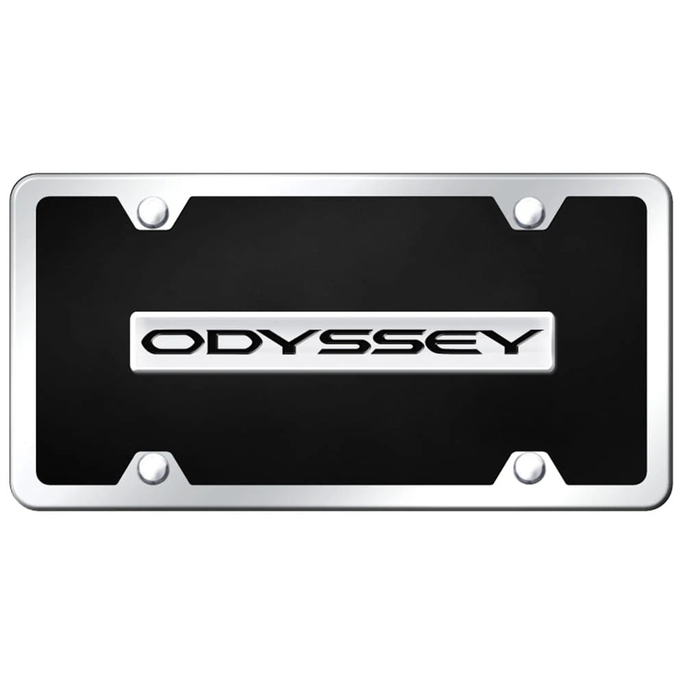 Chrome on Black Acrylic License Plate Kit -Officially Licensed for Honda Odyssey