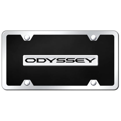 Chrome on Black Acrylic License Plate Kit -Officially Licensed for Honda Odyssey