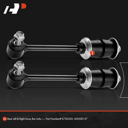 2X Rear Stabilizer Bar Link for Buick LaCrosse Regal (2010–2016)
