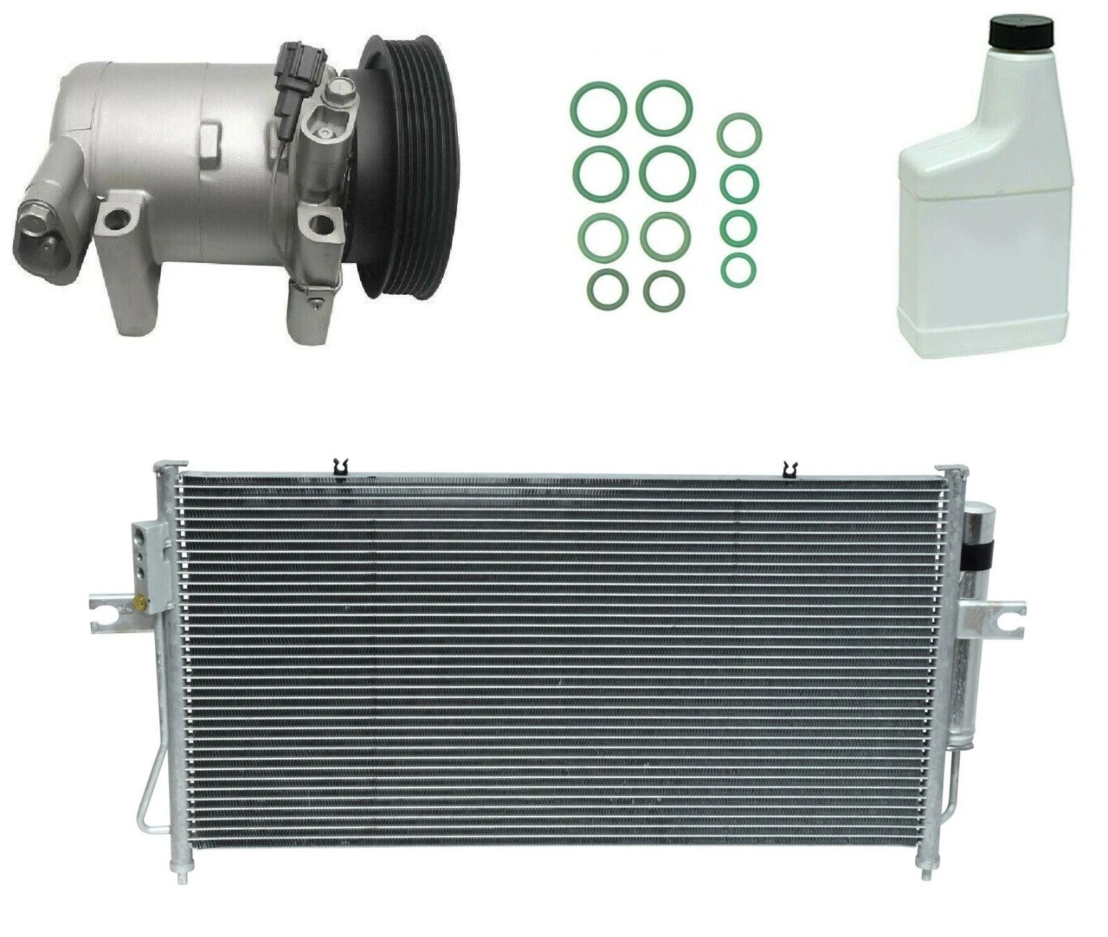 A/C Compressor Kit Replacement with Condenser for Nissan (2005–2015)