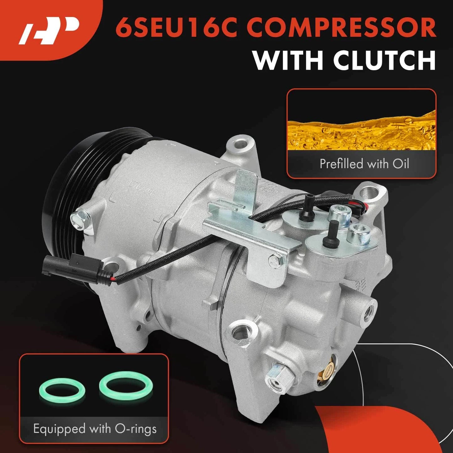 A/C Compressor with Clutch for Mercedes-Benz B200 (2006–2011)