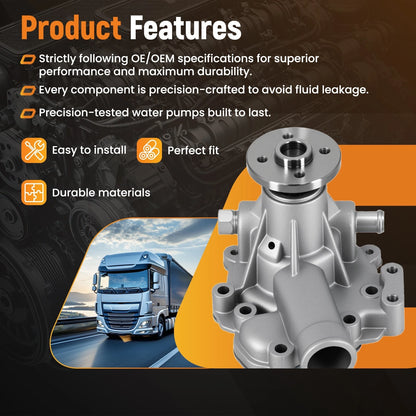 Engine Cooling Pump for New Holland TC (2016–2016) Aluminum Build