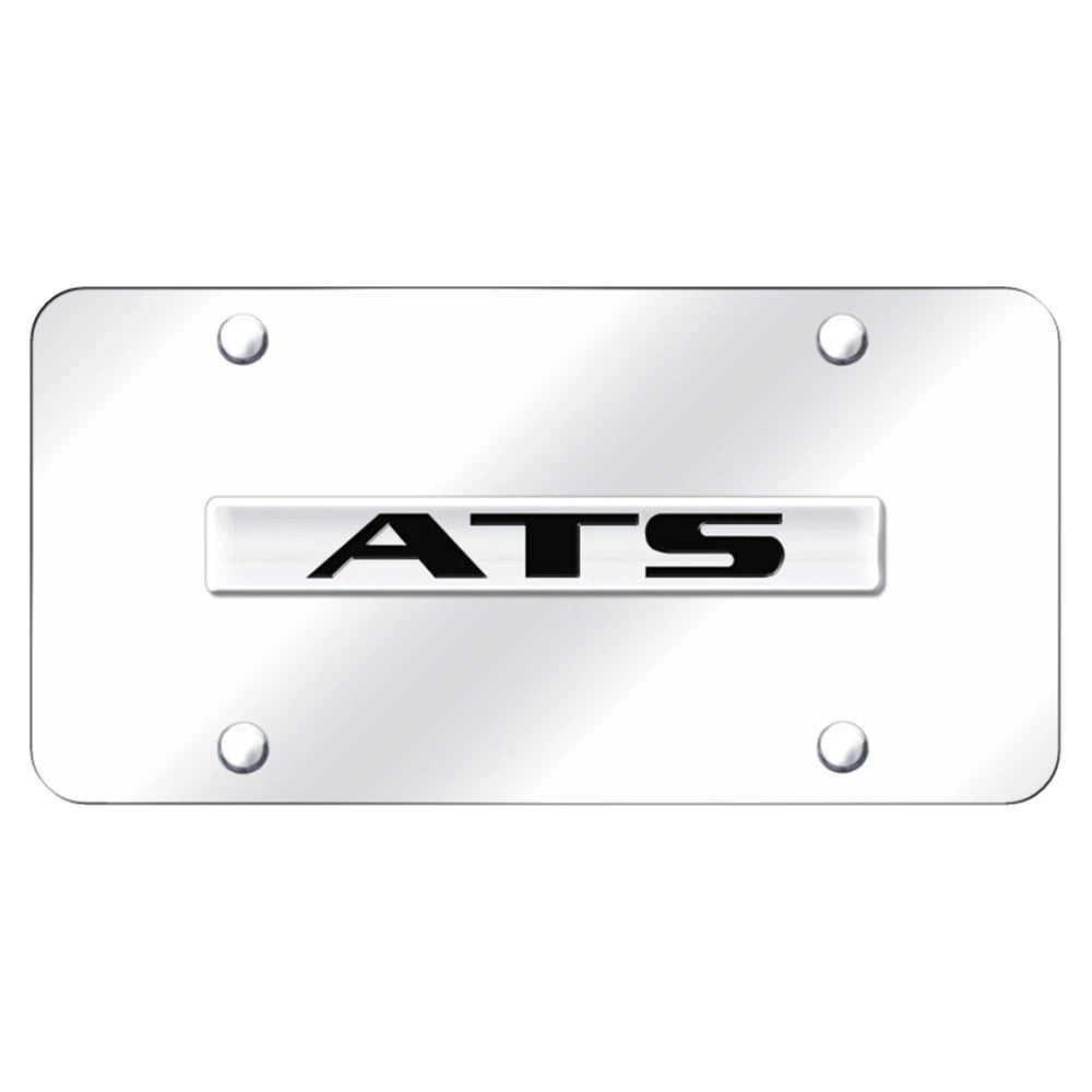 Chrome Name on Chrome License Plate - Officially Licensed for Cadillac ATS