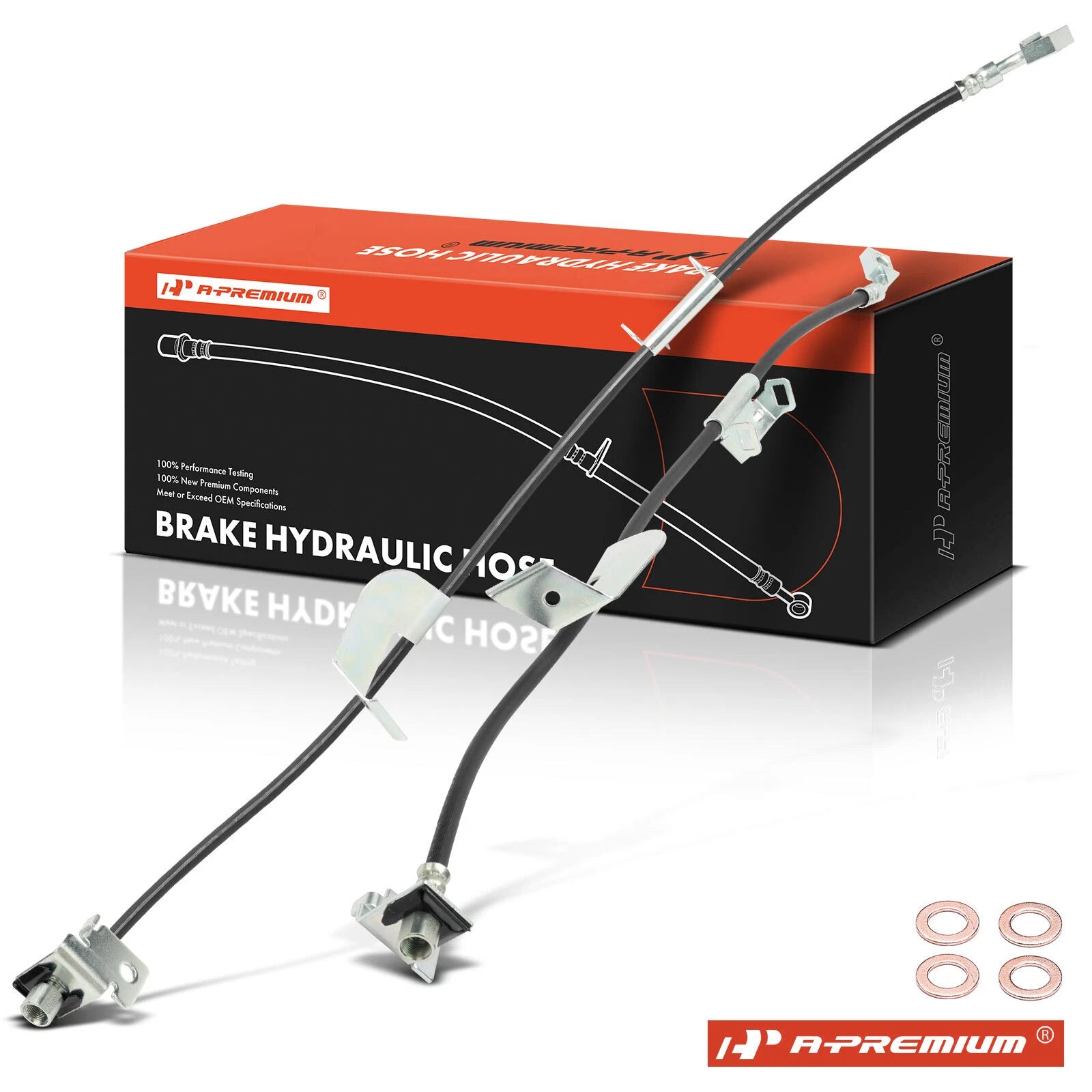 2X Front Brake Hydraulic Hose for Chevy Express 2500 3500 (2003–2018)