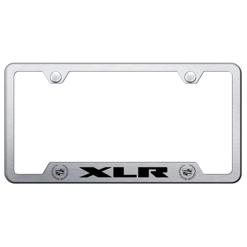 Brushed Cut-Out License Plate Frame - Officially Licensed for Cadillac XLR 2000