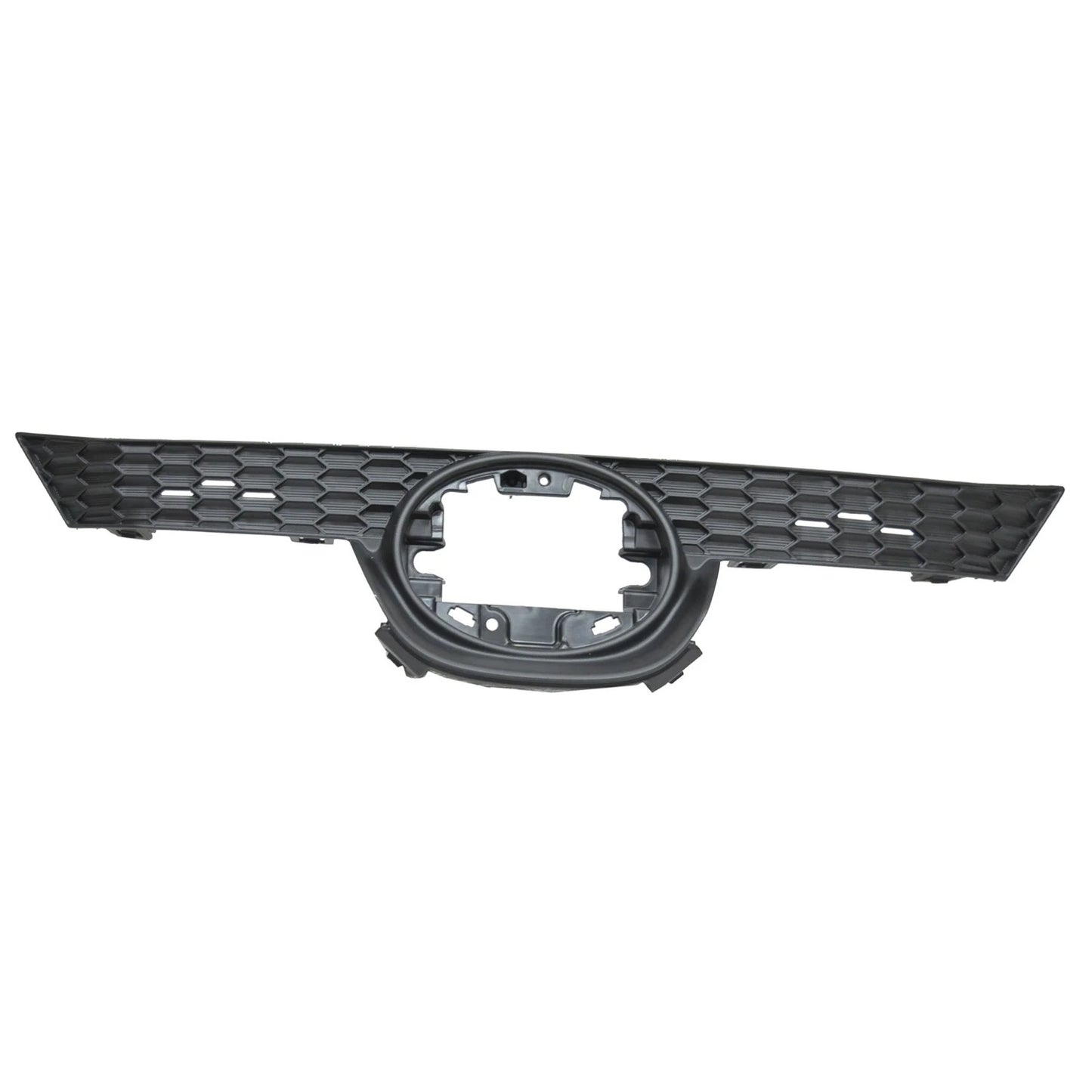Front Upper Grille Replacement Textured Plastic with Emblem Hole for Ford