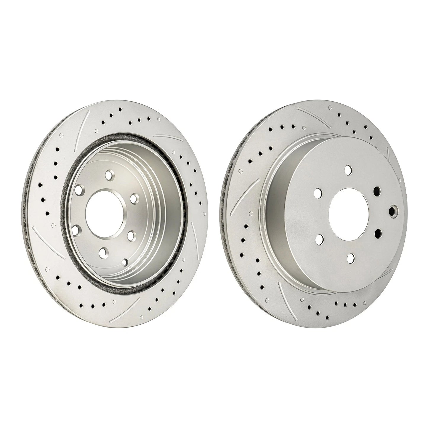 2x Rear Drilled & Slotted Brake Rotors for Nissan Pathfinder (2004–2012)