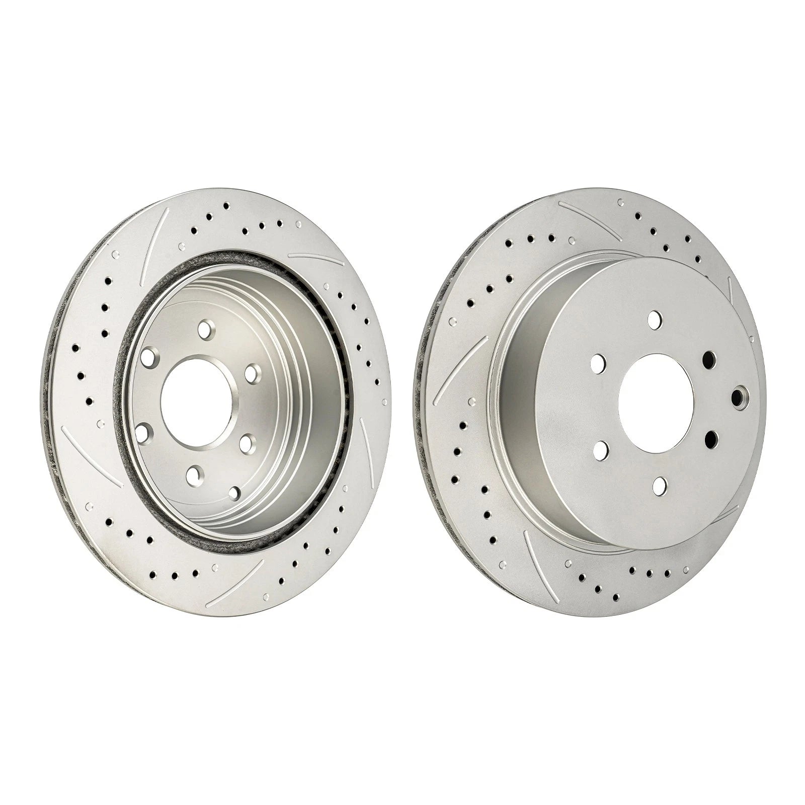 2x Rear Drilled & Slotted Brake Rotors for Nissan Pathfinder (2004–2012)