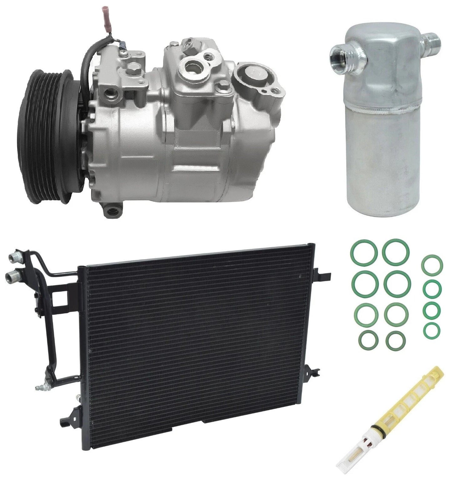 AC Compressor Kit w Condenser for Audi A4 2.8L (1999–2001)