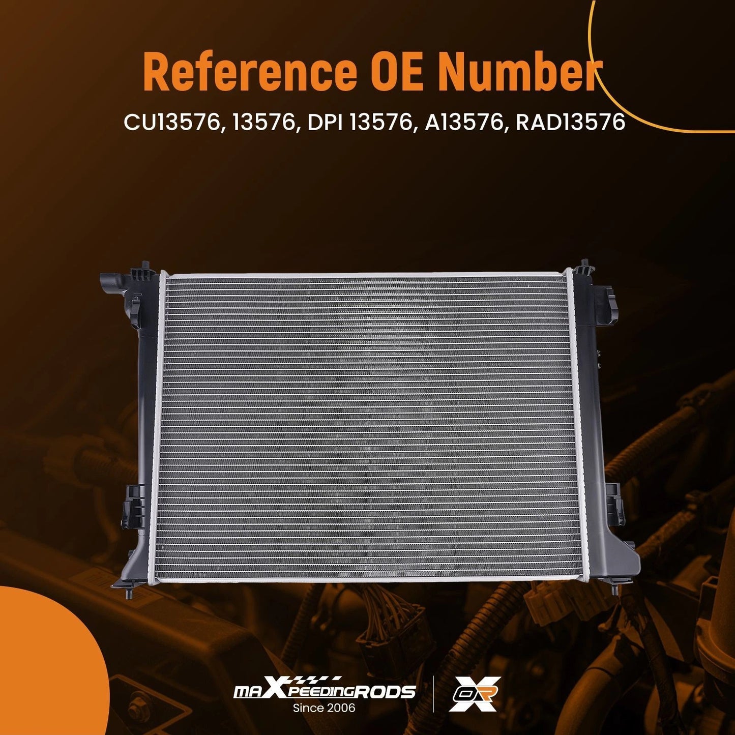 Crossflow Radiator for Hyundai Tucson 2.0L/2.4L (2016–2021) Direct Fit