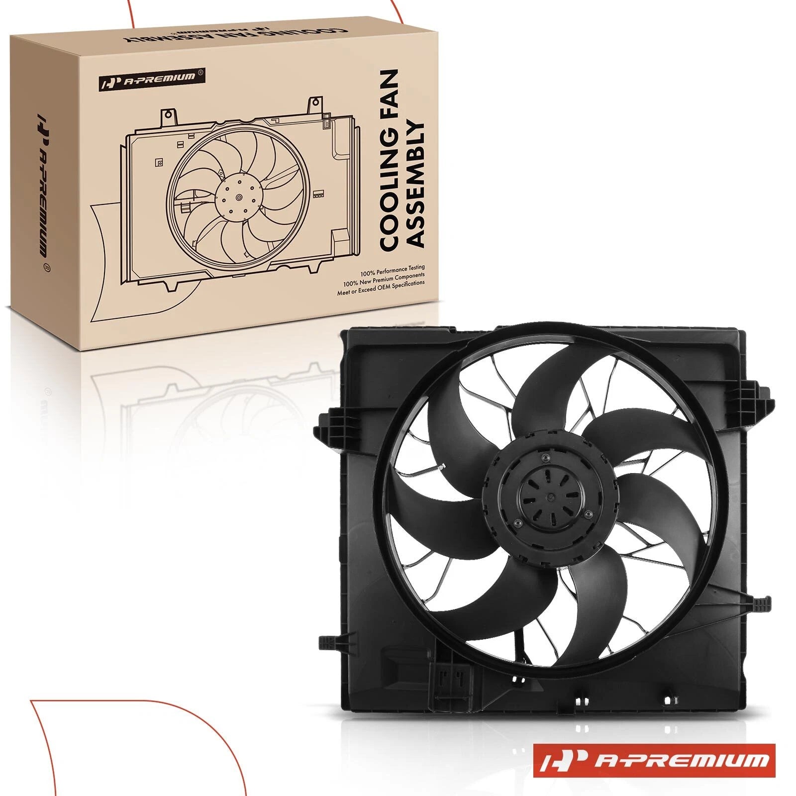 Cooling Fan Assembly with Shroud for Mercedes-Benz GLE43 AMG GLE350 (2016–2020)