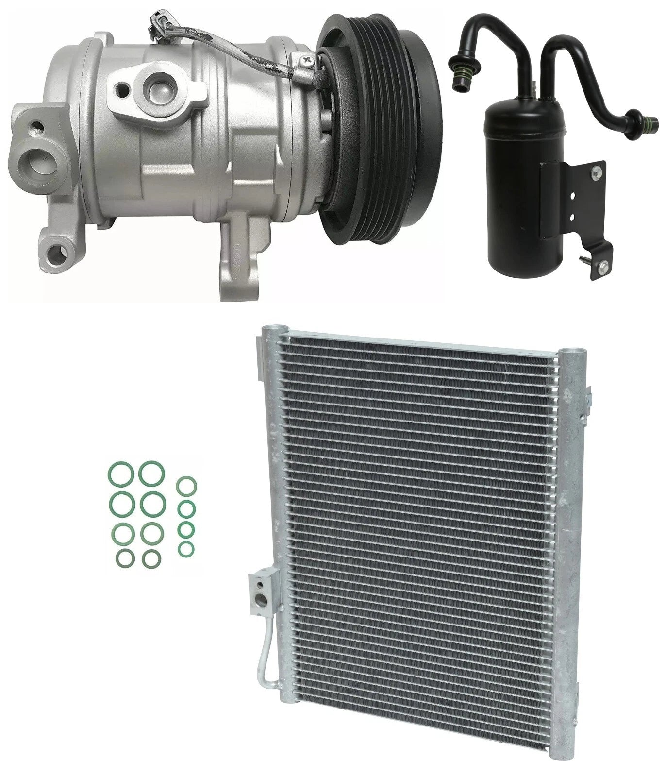 AC Compressor Kit With Condenser for Dodge Ram 2500 4.7L (2008–2009)