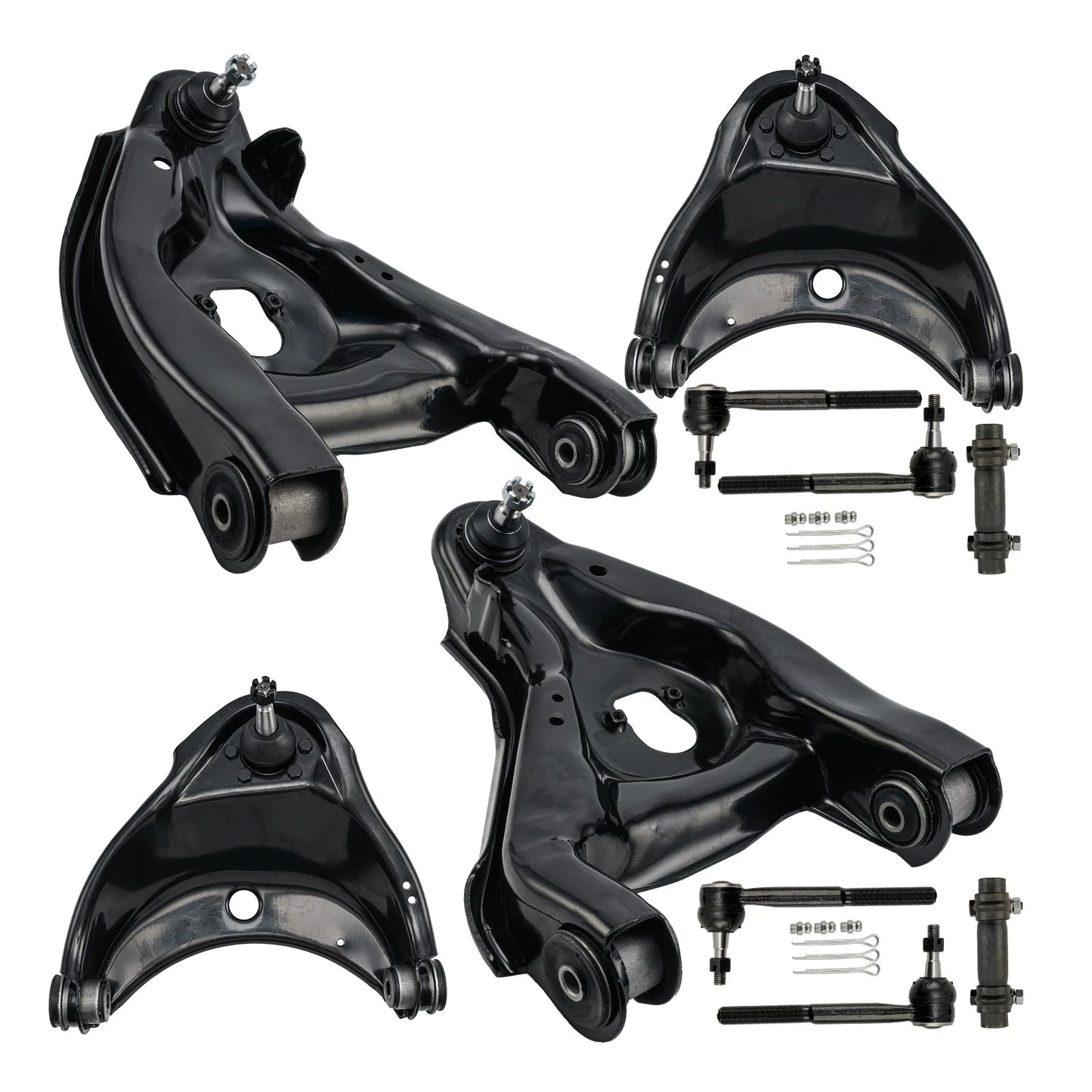 Front Control Arms and Tie Rods Kit for Chevy GMC C1500 C2500 (1988–2000)