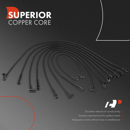 8x Spark Plug Wire Set for Chevrolet Malibu C10 GMC C1500 Jimmy (1970–1996)