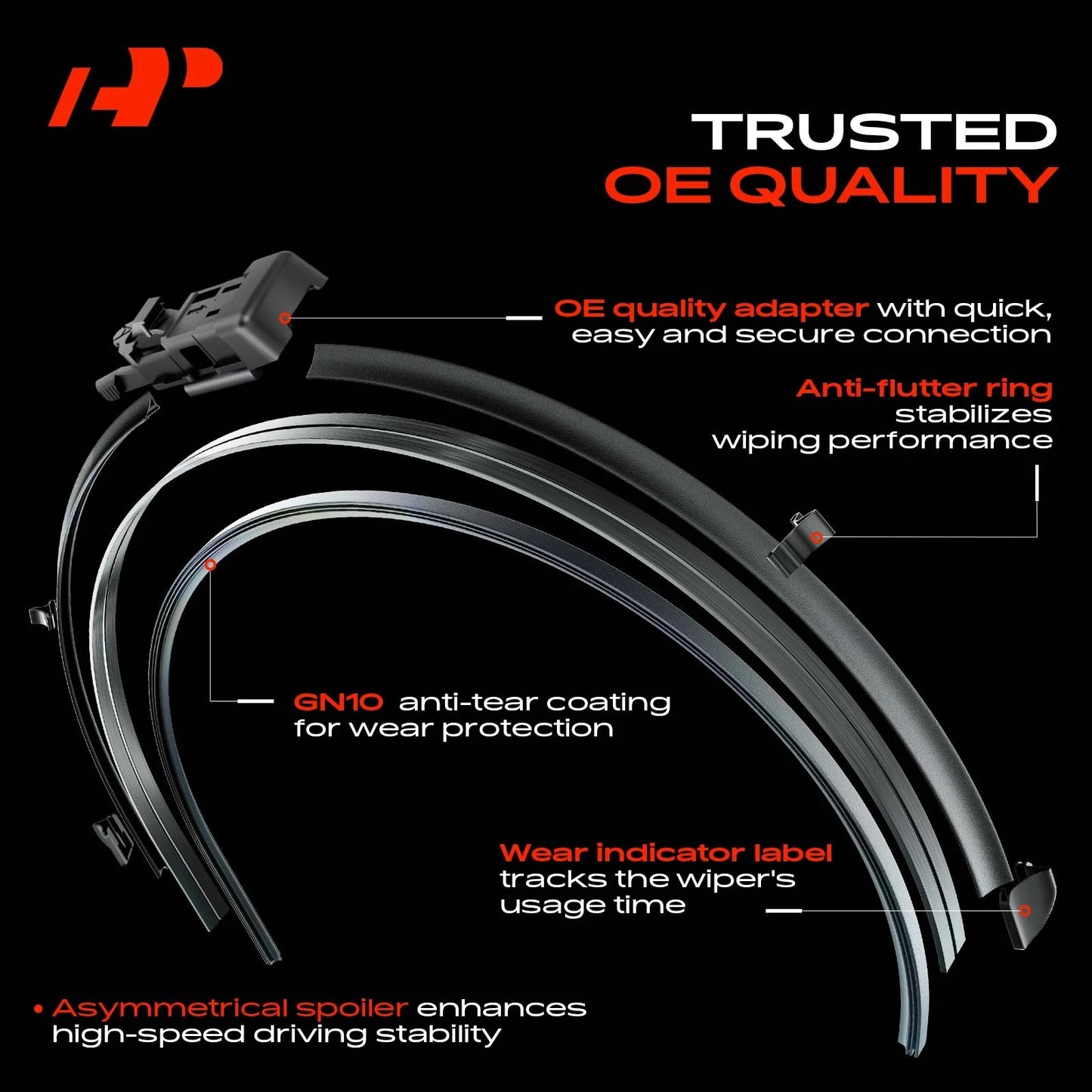 2X Windshield Wiper Blades for Buick LaCrosse (2005–2016)