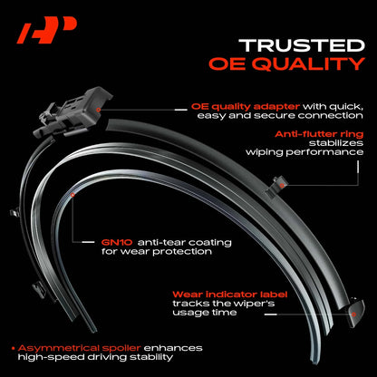2X Windshield Wiper Blades for Buick LaCrosse (2005–2016)