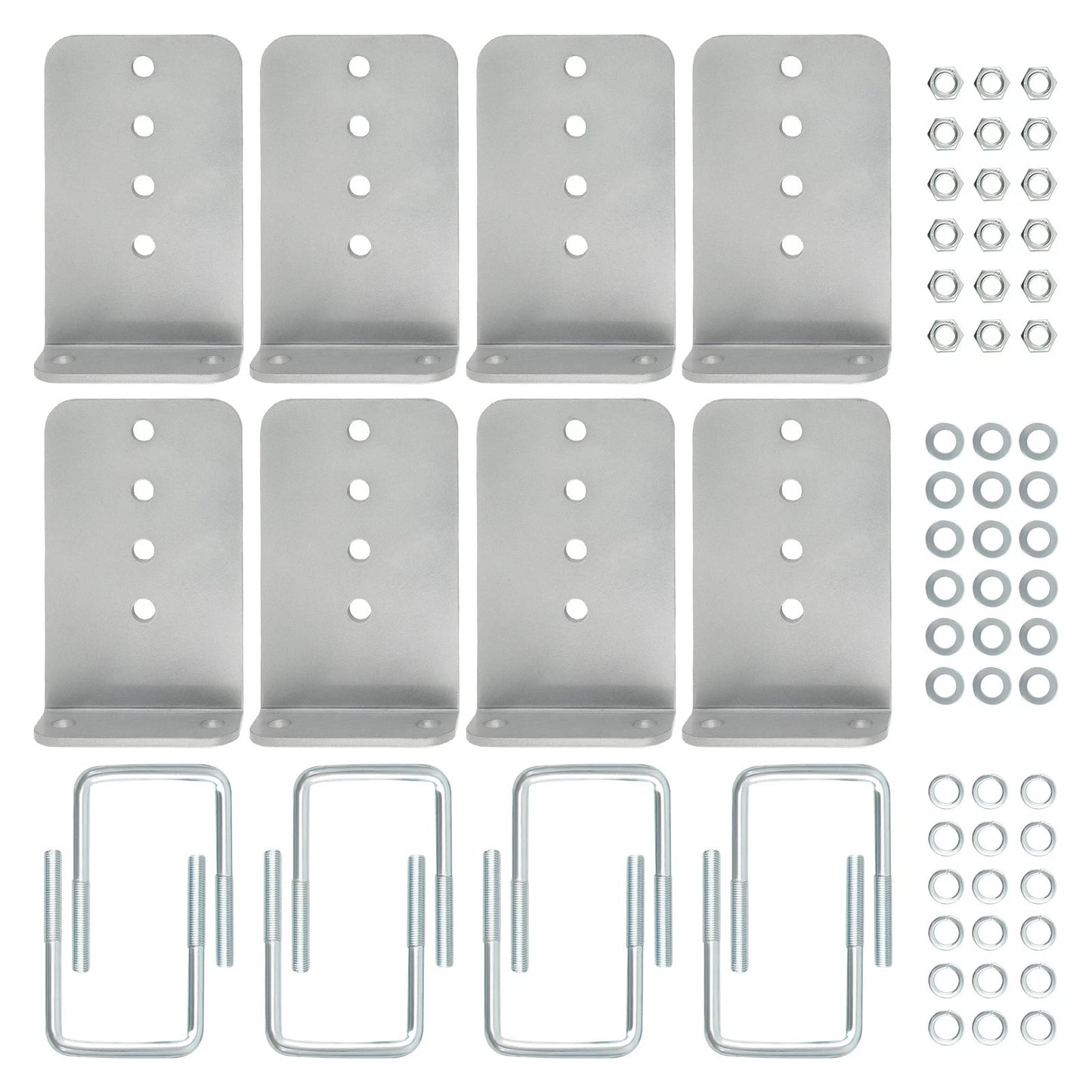 8" Galvanized L-Type Bunk Bracket Kit for Boat Trailer (3x3) (2010–2015)
