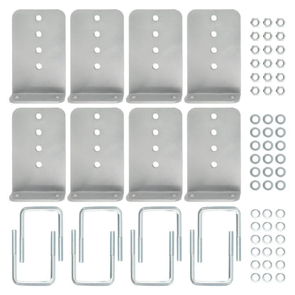 8" Galvanized L-Type Bunk Bracket Kit for Boat Trailer (3x3) (2010–2015)