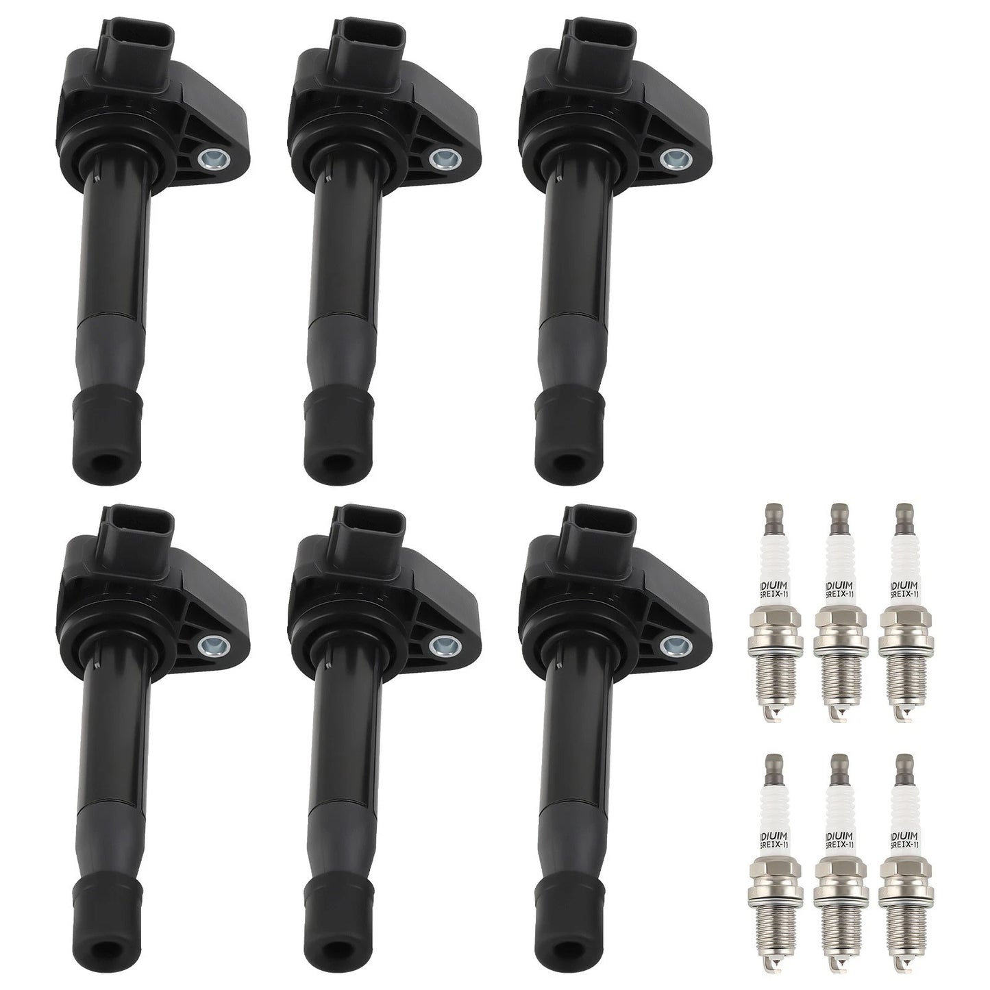 6 Ignition Coils and 6 Spark Plugs for Honda Accord Odyssey Acura CL TL (1999–2004)