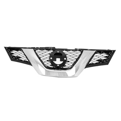 Front Grille Replacement Black Chrome Plastic for 2014-2016 Nissan Rogue