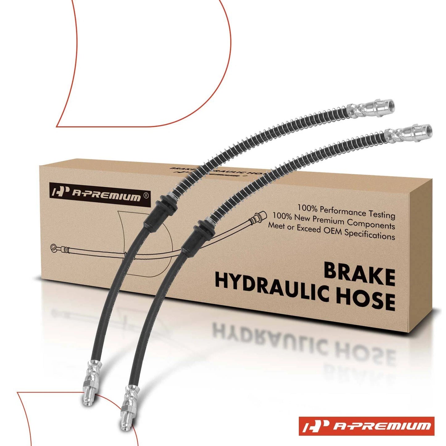 2X Front Brake Hydraulic Hose for Mercedes-Benz C300 C204 C350 E400 (2008–2015)