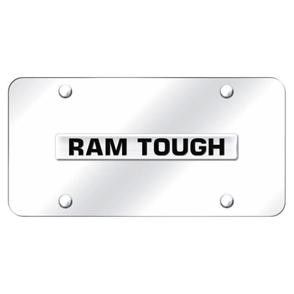 Chrome Tough Name on Chrome License Plate - Officially Licensed for Dodge RAM