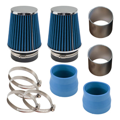 Blue Cold Air Intake System Kit for Mercedes C300 (2008–2012)