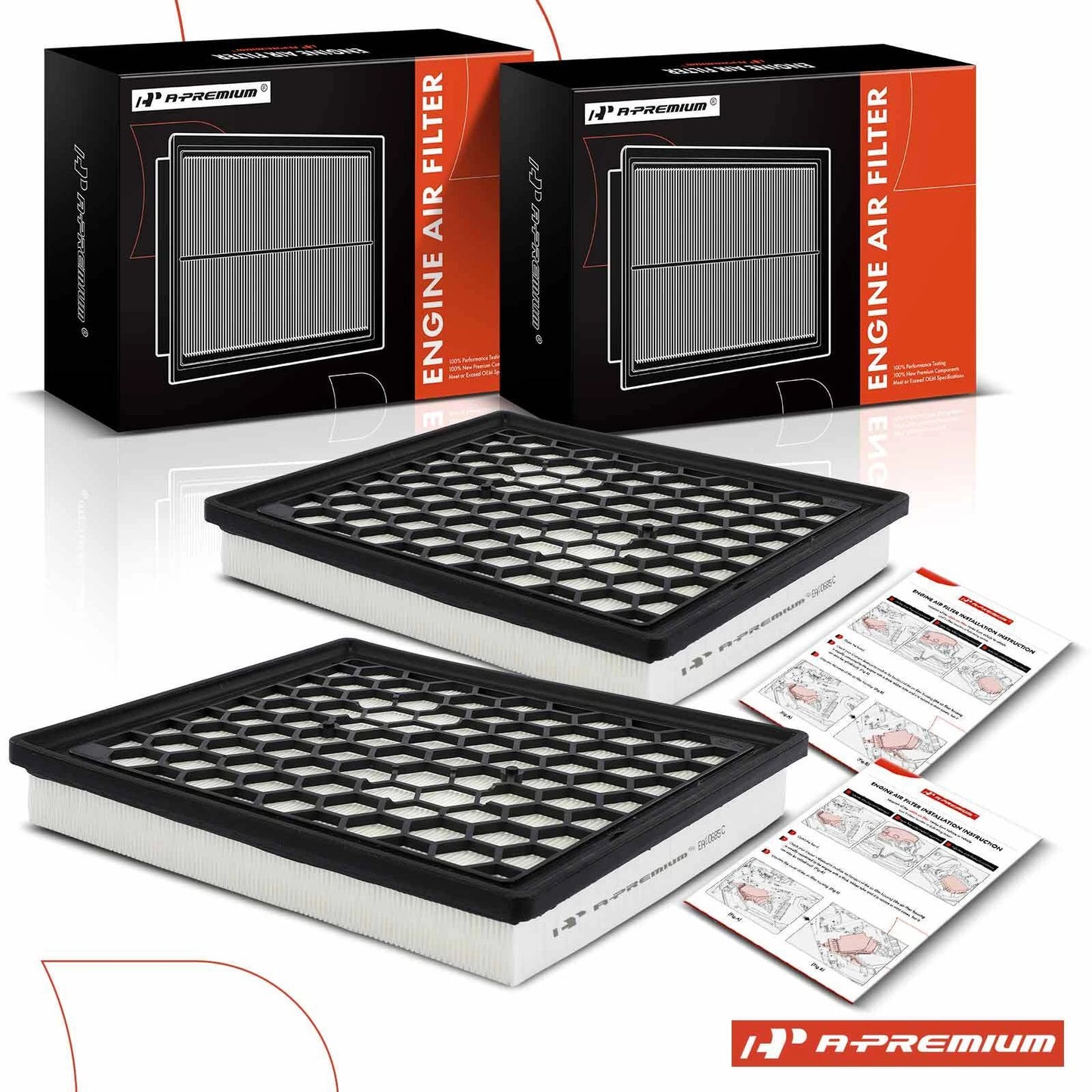 2X Engine Air Filter for Chevrolet Malibu Impala Buick LaCrosse Regal (2010–2020)