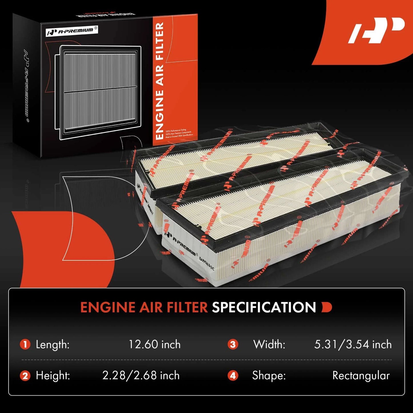 2X Engine Air Filter for Mercedes-Benz E63 AMG S (2018–2021)
