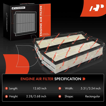 2X Engine Air Filter for Mercedes-Benz E63 AMG S (2018–2021)