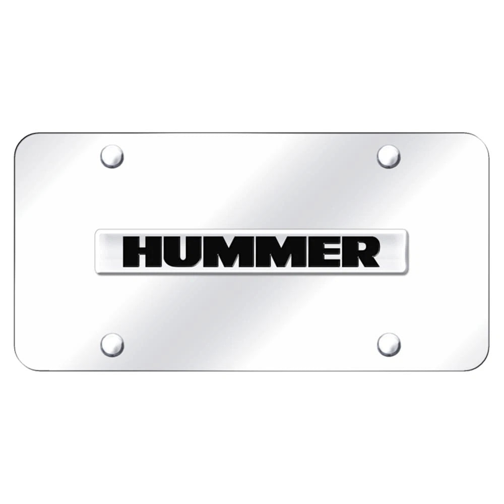 Chrome Name on Chrome License Plate - Officially Licensed for Hummer