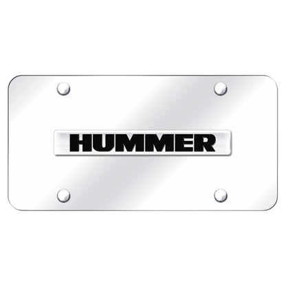 Chrome Name on Chrome License Plate - Officially Licensed for Hummer