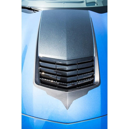 Hood Vent Graphic in Black Carbon Fiber Vinyl for 2014-2019 Corvette C7