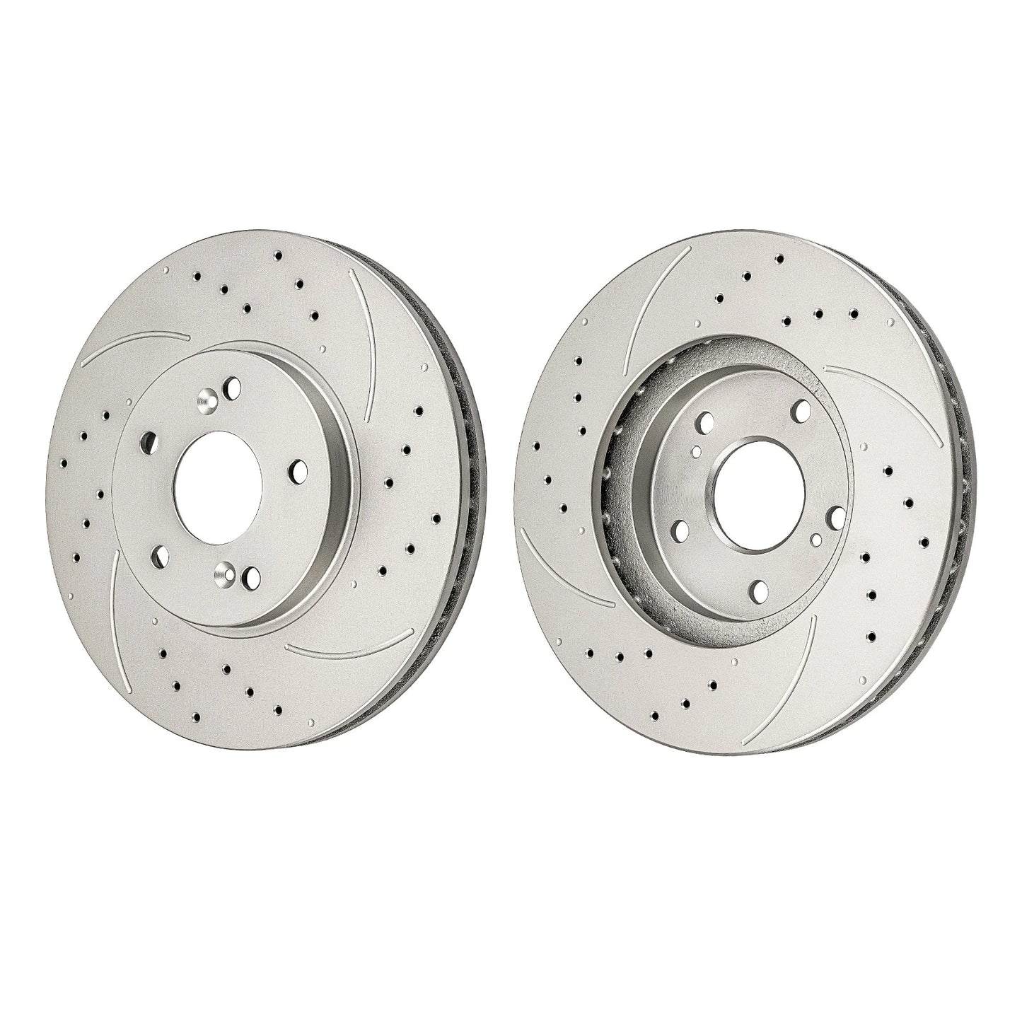 Front Drilled & Slotted Brake Rotors & Ceramic Pads for Honda Pilot (2003–2008)