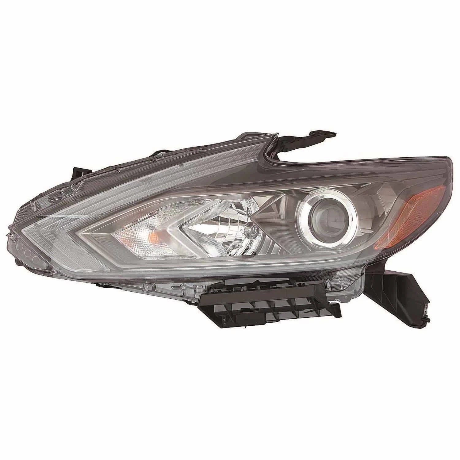Driver Halogen Headlight Assembly w/Black Bezel For 2016-2018 Nissan Altima