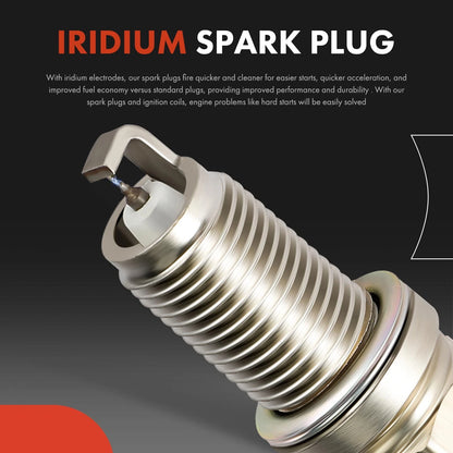 2X Ignition Coils & 4X Iridium Spark Plugs for Chevy Prizm (1998–2002)