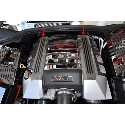 Fuel Rail Covers Green Carbon Fiber Inlay for Chevrolet Camaro SS (2010–2015)