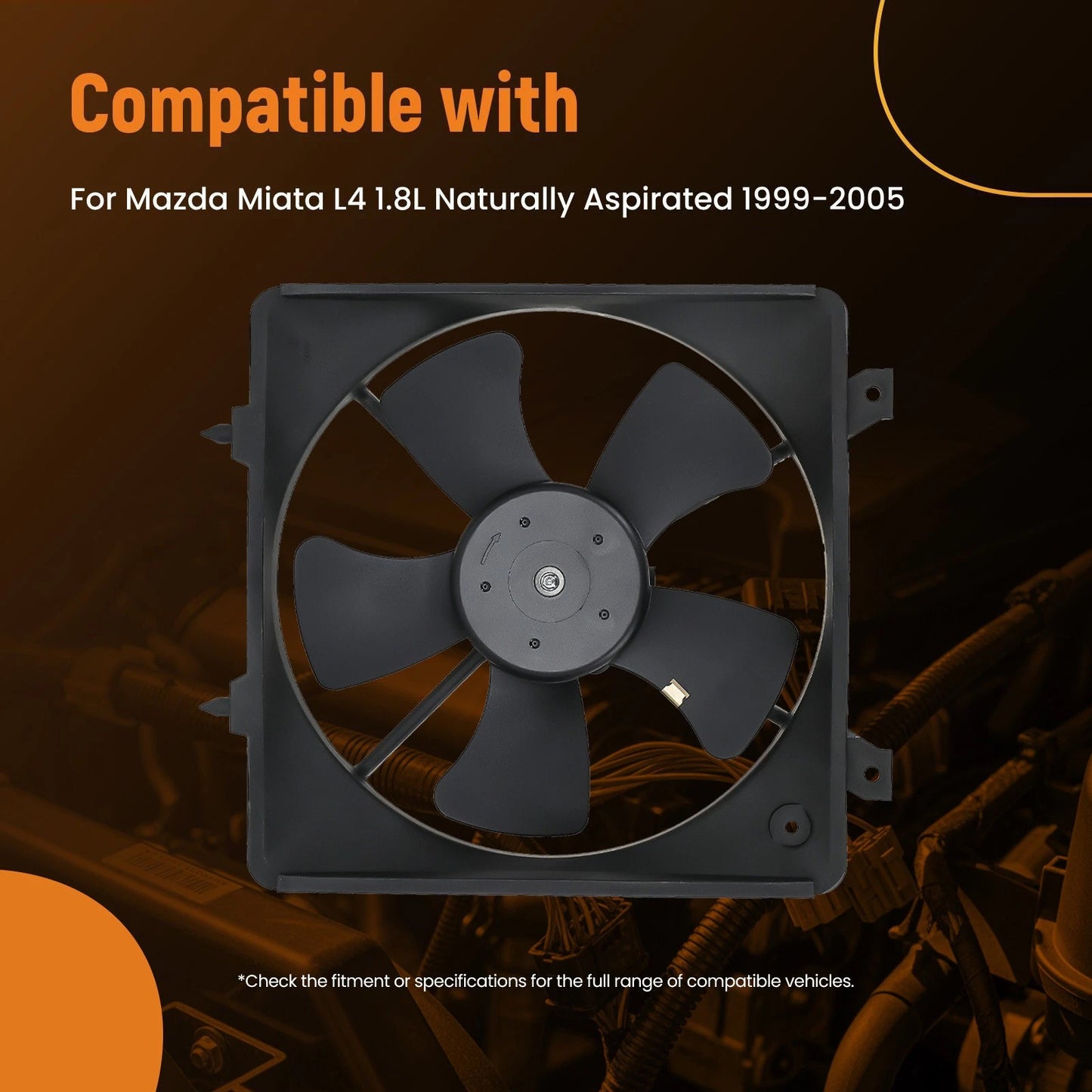 Cooling Fan Assembly for Mazda Miata (1999–2005)