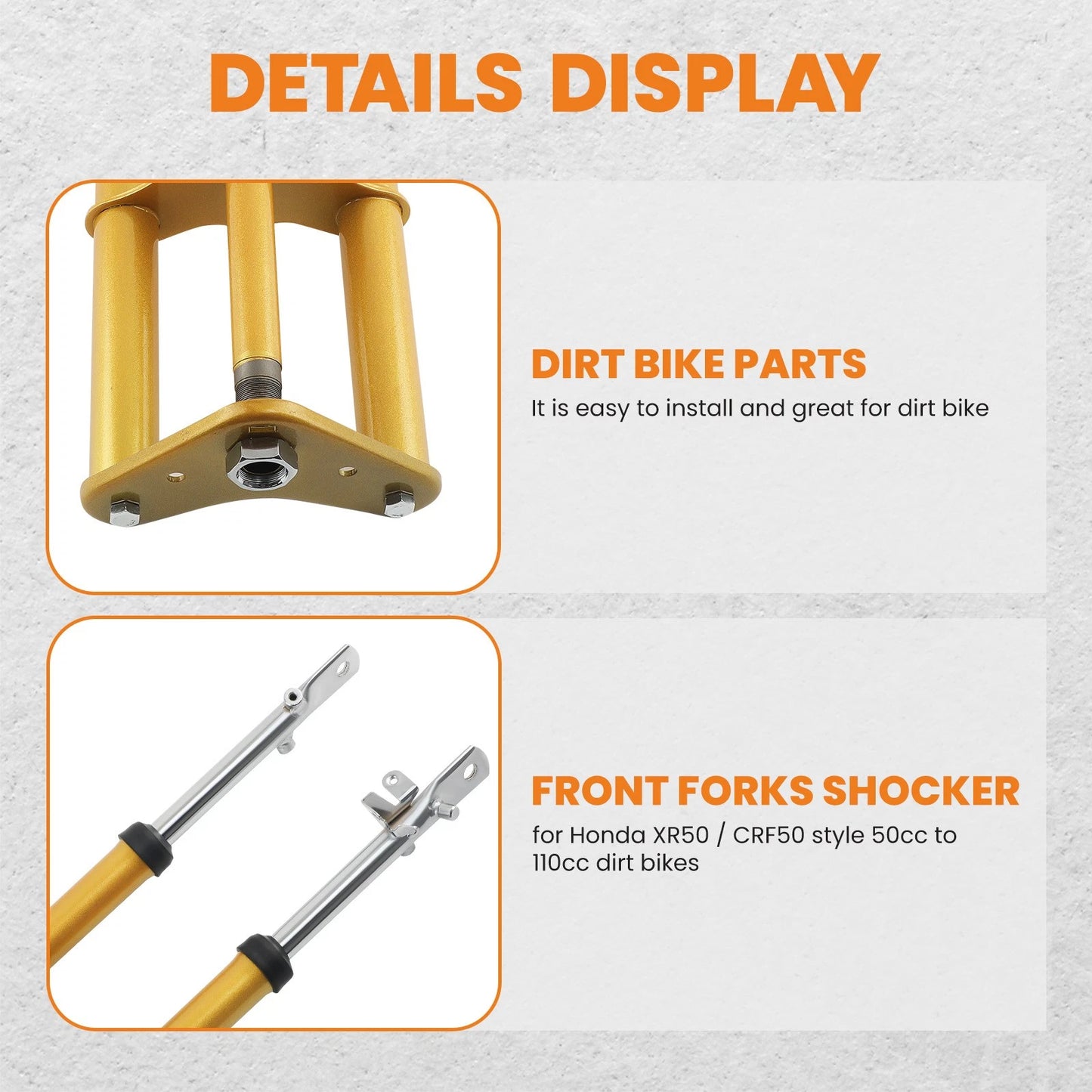 Front Shock Fork Assembly for Honda CRF50F (2004–2014)