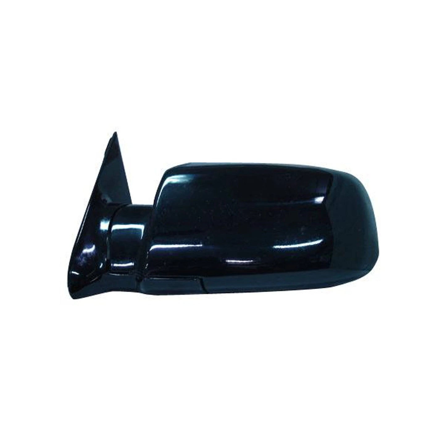 Replacement Black Gloss Driver Side Power Door Mirror w/o Heated Glass