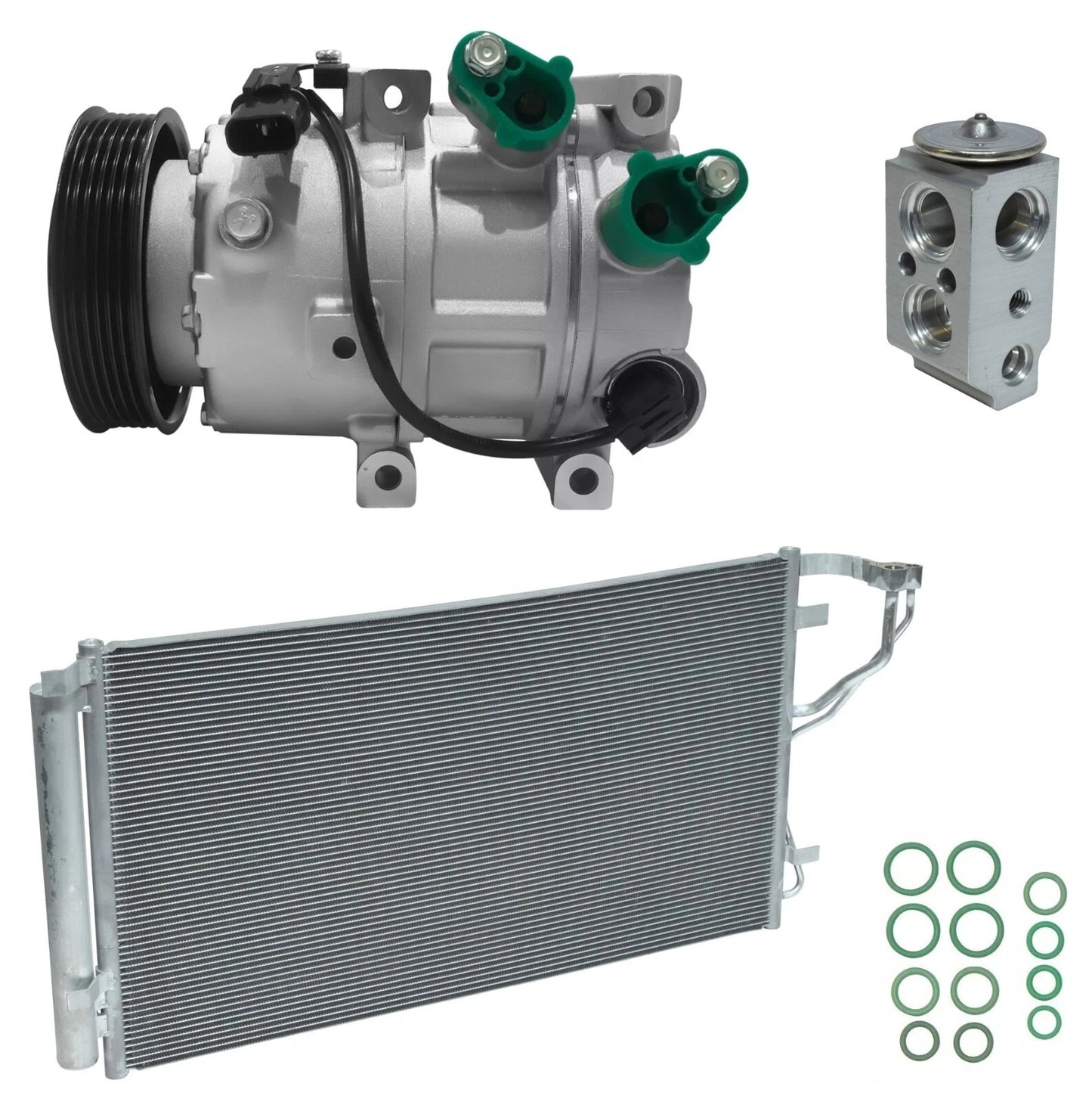 AC Compressor Kit with Condenser for Hyundai Sonata 2.4L (2011–2014)