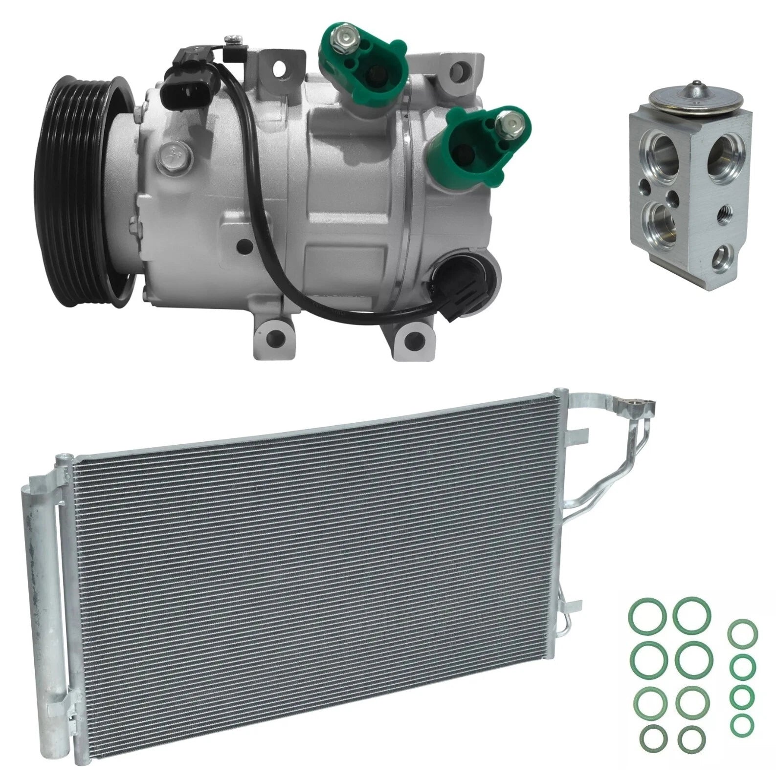 AC Compressor Kit with Condenser for Hyundai Sonata 2.4L (2011–2014)