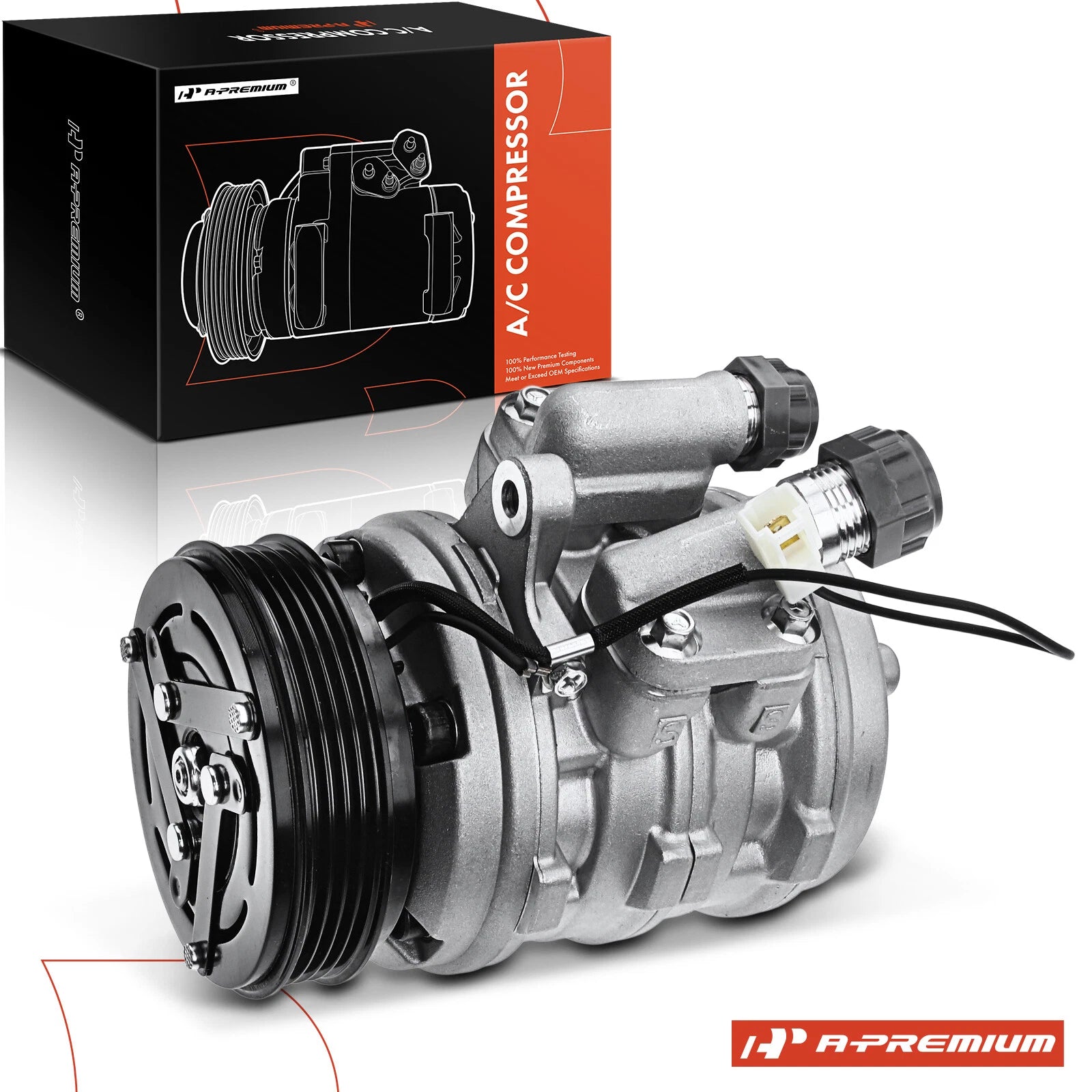 A/C Compressor with Clutch for Geo Metro, Tracker, Suzuki Swift, Sidekick 