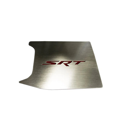 ABS Top Plate w/White C-Fiber 'SRT' Inlay for 2015-19 Challenger fits OEM Cover