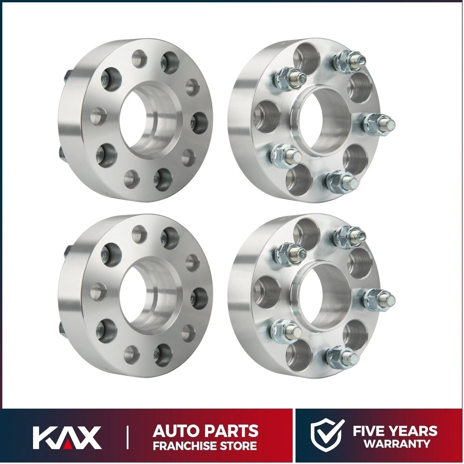 4Pcs 1.5" 5x4.5 Wheel Spacers for Toyota Honda Mazda 3 Ford Fusion (12x1.5, 64.1mm, 2012–2024)