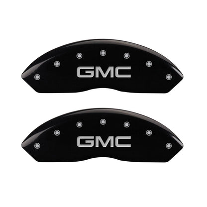 Front Rear Black Caliper Covers for 2015-2020 GMC Canyon by MGP
