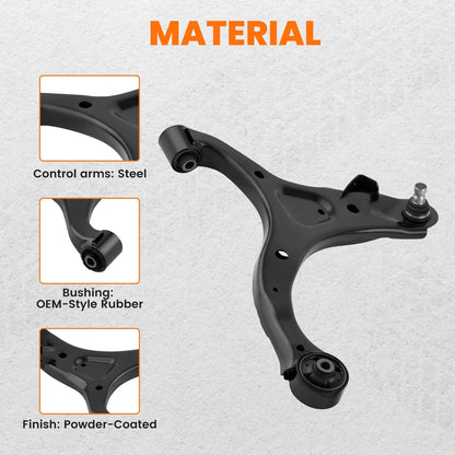 2PCS Front Lower Control Arm w/ Ball Joints for Hyundai Santa Fe 2007–2012
