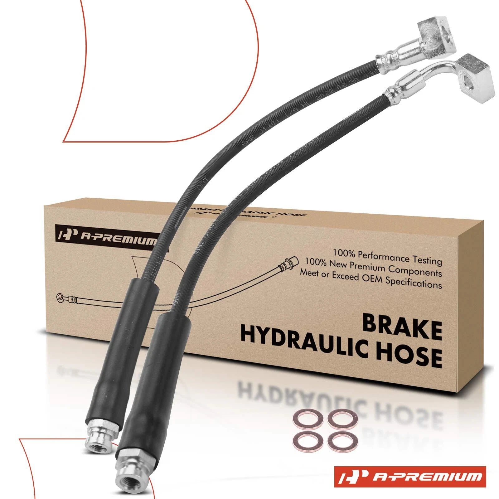 2X Front Brake Hydraulic Hose for Chevrolet Colorado GMC Canyon (2004–2012)