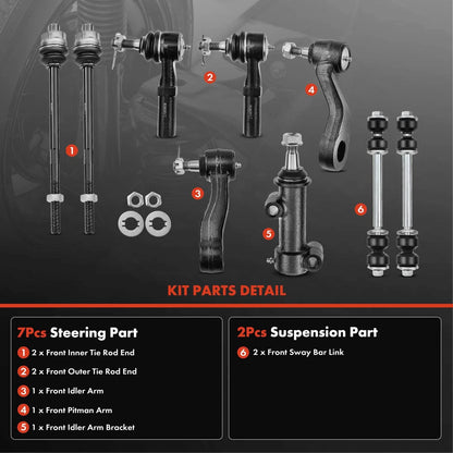 9x Front Sway Bar Link for Chevy Silverado 2500 (2001–2004)
